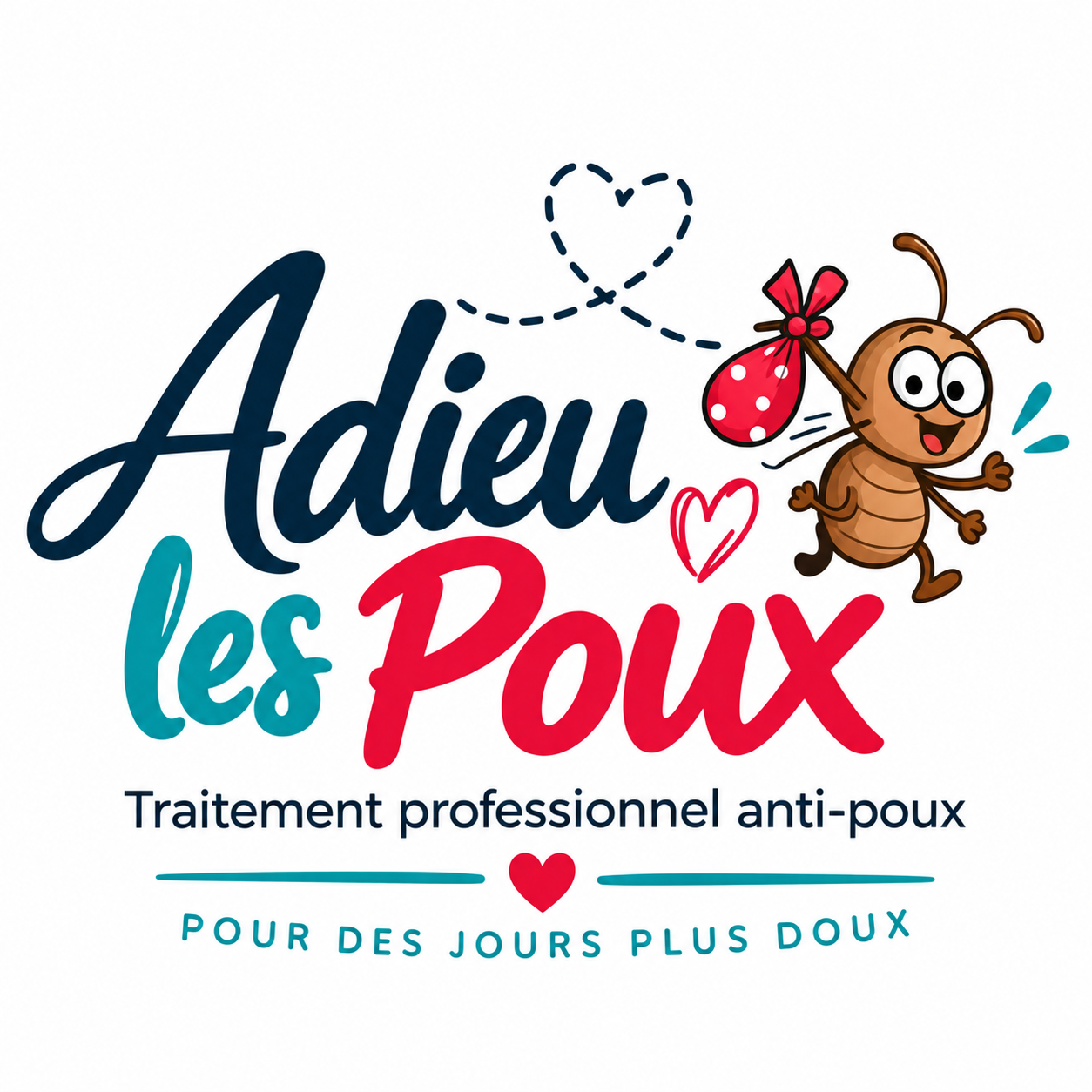 Logo Adieu les Poux, pour des jours plus doux